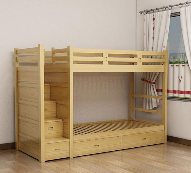 Giường gỗ sồi thiết kế dạng giường tầng