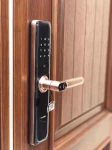 Khóa điện tử vân tay cửa gỗ