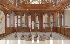 Thiết kế khóa vân tay Kaadas chuẩn Đức phủ IML cao cấp tôn lên vẻ đẹp cửa gỗ tự nhiên